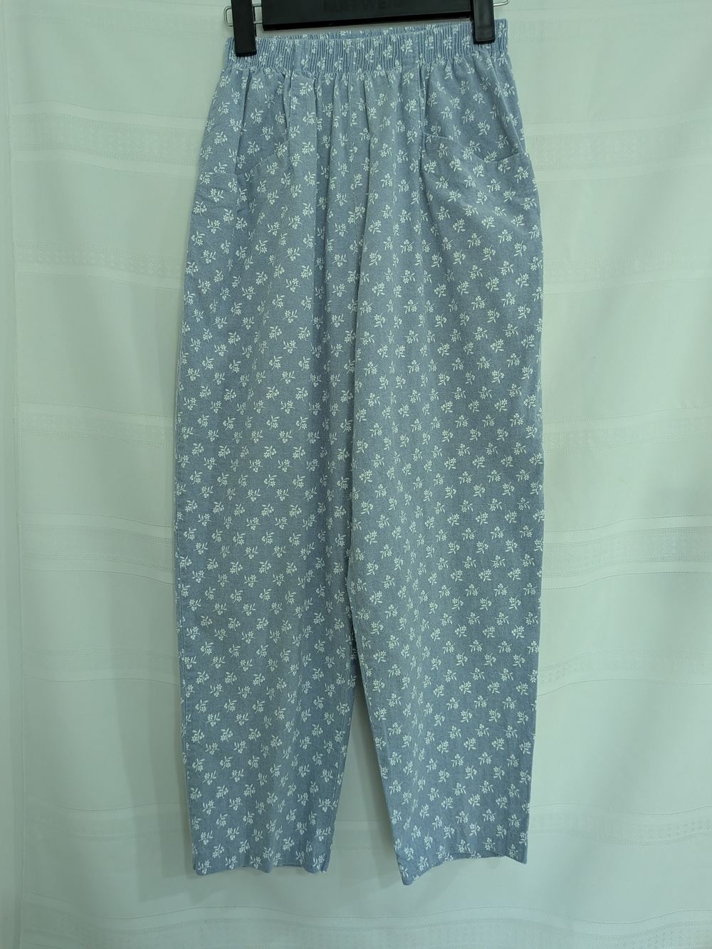 Vintage Brigg's Light Blue Floral Elastic Waist Pants